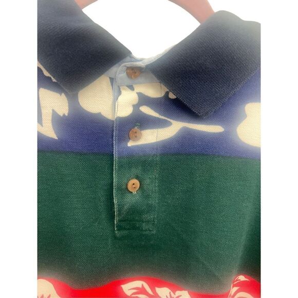 Vintage Navy blue 100 cotton short sleeve polo Hawaiian  shirt - Picture 13 of 13